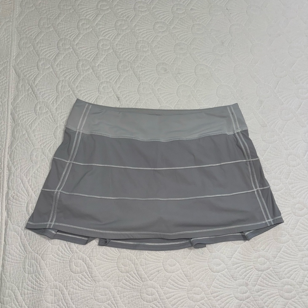 lululemon athletica Gray/White Tennis Skirt